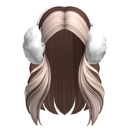 Pretty Girl Hair W/ Earmuffs (Brown & Platinum)