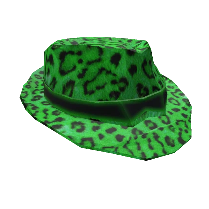 Green Leopard Fedora