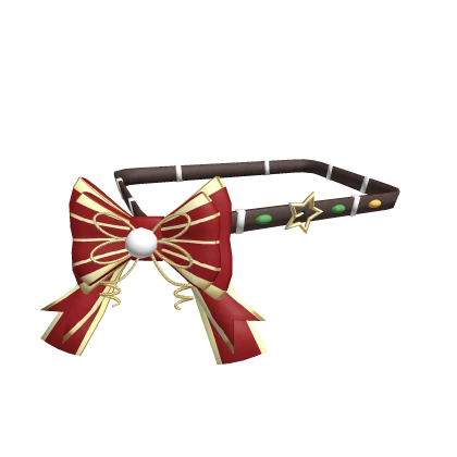 Star belt with red e white christmas bow