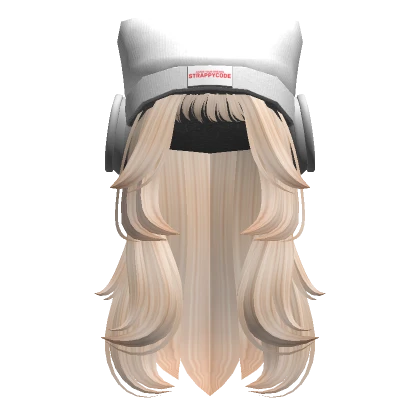 Blonde Layered Princess Hair w/ Beanie & Headphone