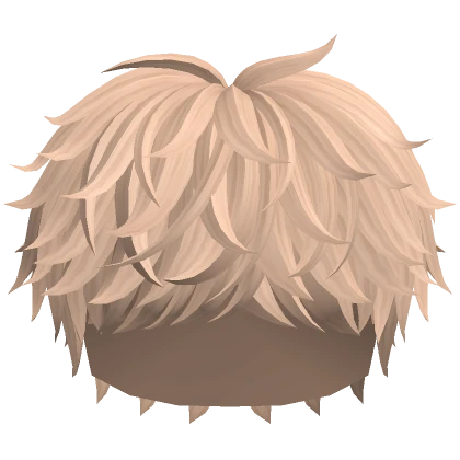 Messy Fluffy Anime Boy Hair (Blonde)