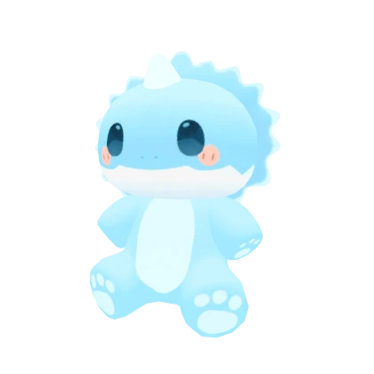 Cute Blue Dino (Head)