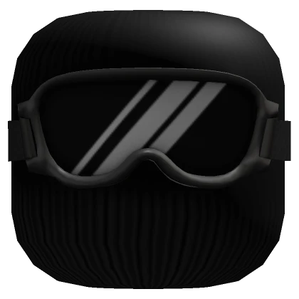 balaclava With Black Skiing Goggles Black Visors