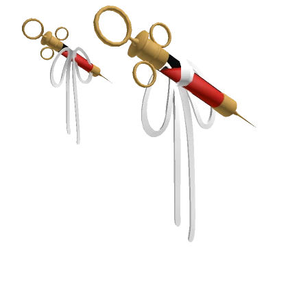 Red Prop Nurse's Needle Hair Clips