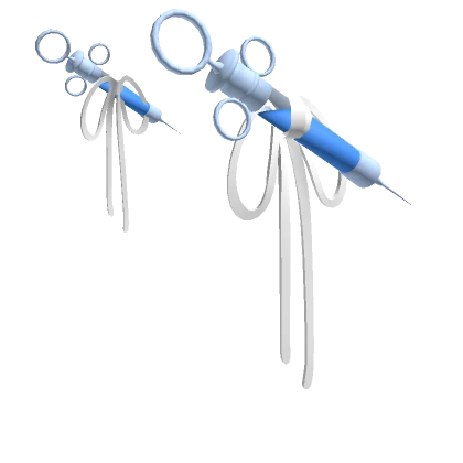 Blue Prop Nurse's Needle Hair Clips