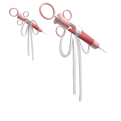 Pink Prop Nurse's Needle Hair Clips