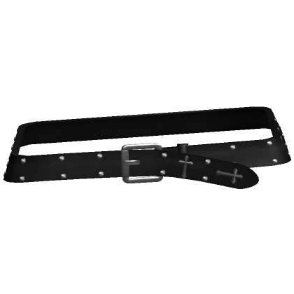 Y2K Black Studded Belt