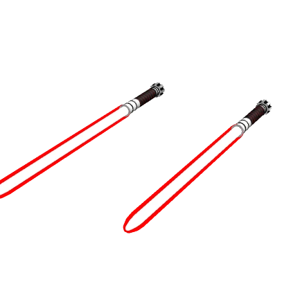 Holdable Dual Red Laser Swords Light