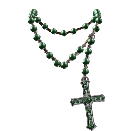 3.0 grunge brown and sage cross necklace