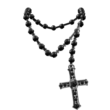 3.0 grunge black and white cross necklace