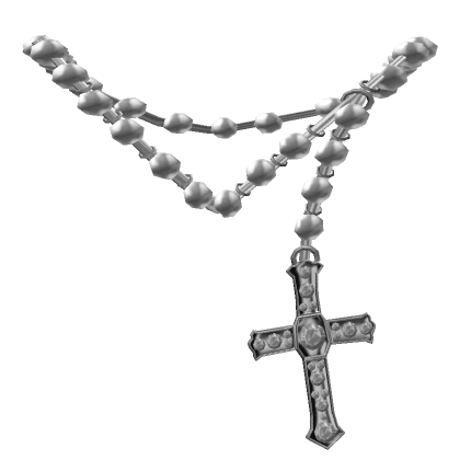 1.0 grunge white cross necklace