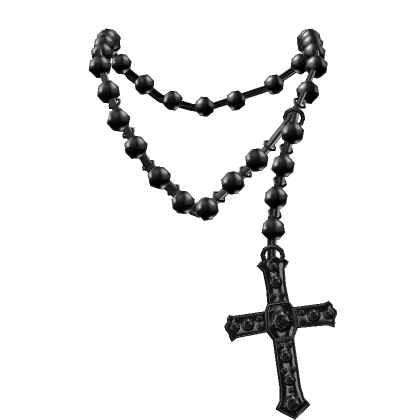 3.0 grunge black cross necklace