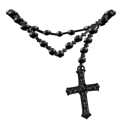 1.0 grunge black cross necklace