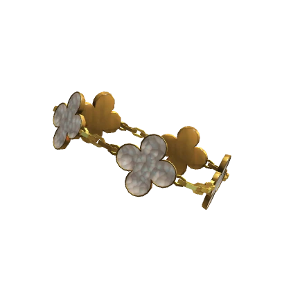 3.0 Clover Bracelet - White Pearl Gold