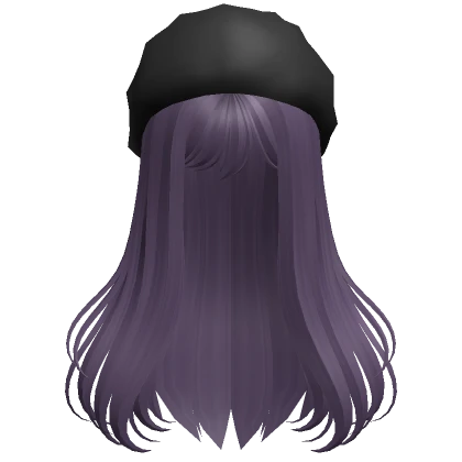 Winter Hair with Fluffy Headband (Dark Purple)