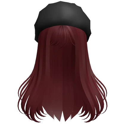 Winter Hair with Fluffy Headband (Dark Red)