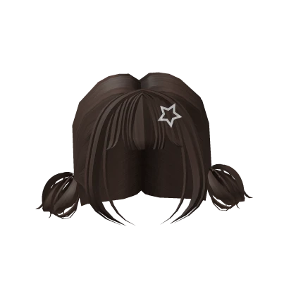 Cute Hair w star clip - brown