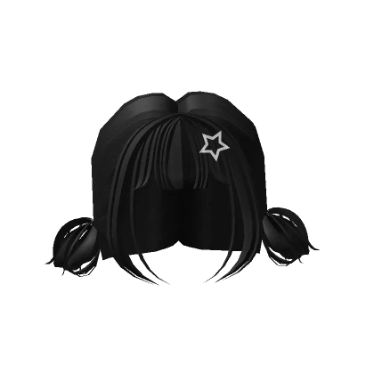 Cute Hair w star clip - black