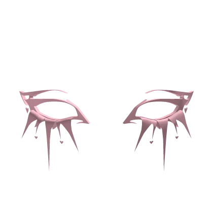 Pink heart eyelashes