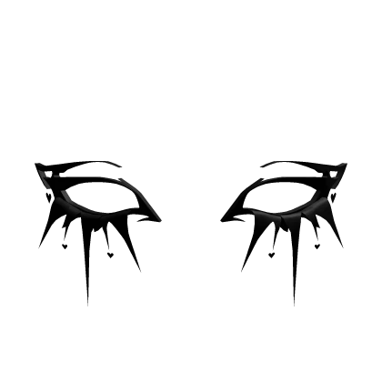 Black heart eyelashes