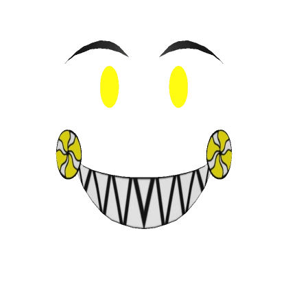 Glowing Yellow Jolly Jester Face