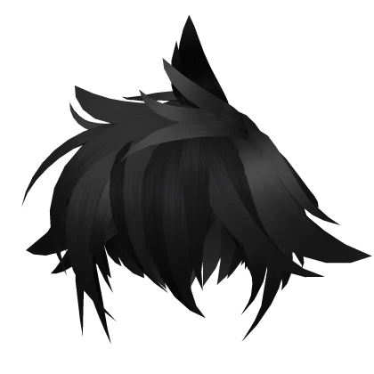 black messy hair anime season 17