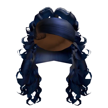 Curly High Ponytail [Dark Blue]