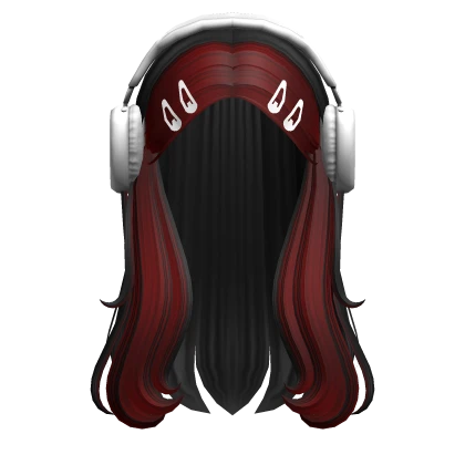 Preppy Hair W/ Accessories (Black & Red)