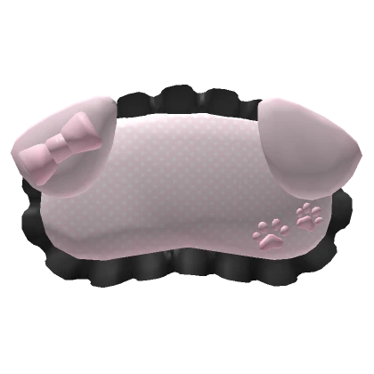 ♡ cute pink ruffle puppy sleeping mask 