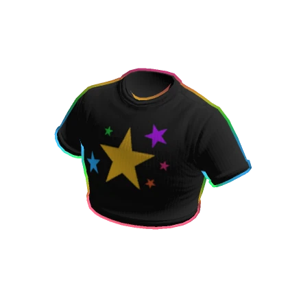 Rainbow Star Crop Top