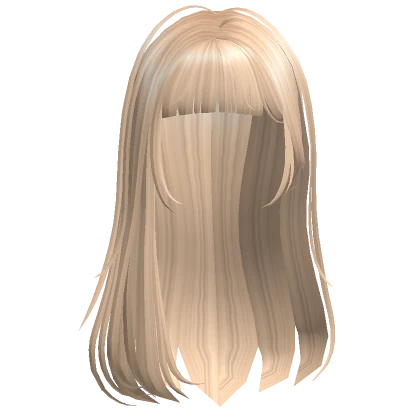 Long Wispy Side Hair w/ Bangs Blonde