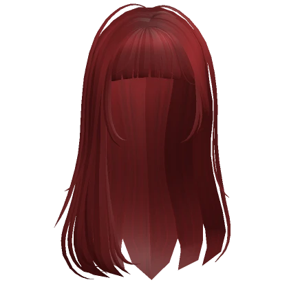 Long Wispy Side Hair w/ Bangs Red