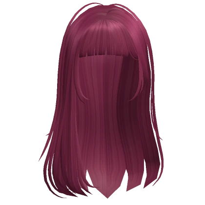 Long Wispy Side Hair w/ Bangs Magenta