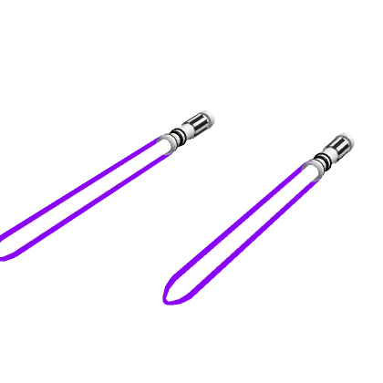 Holdable Dual Purple Laser Swords Light