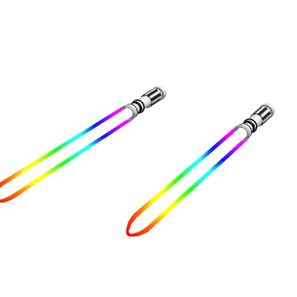 Holdable Dual Rainbow Laser Swords Light