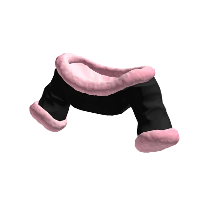 Fluffy Black/Pink Cropped Off Shoulder Sweater 3.0