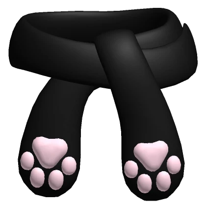 ♡ 3.0 comfy kitty paw scarf black