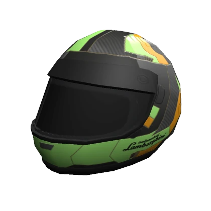 Racing Helmet (Orange/Green)