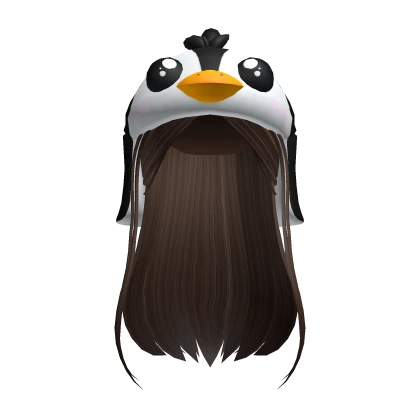 Brown Penguin Half Up Straight Hair