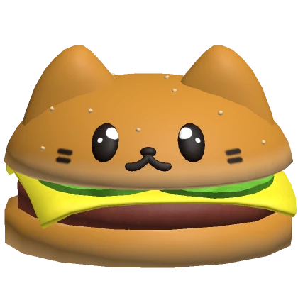 ♡ kawaii kitty burger hat