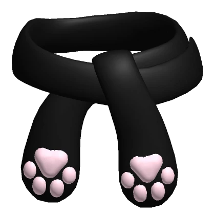 ♡ 1.0 comfy kitty paw scarf black