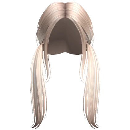 Long Scruffy Messy Wispy Pigtails (Platinum)