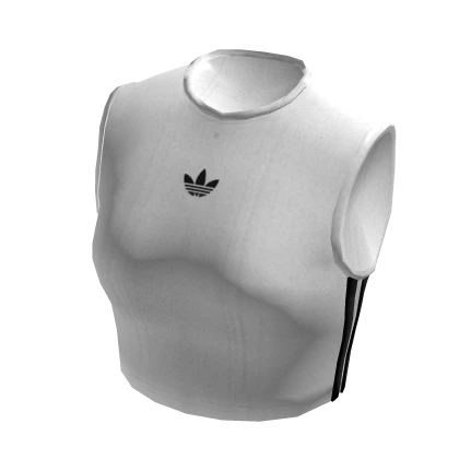 adidas White Crop Tank