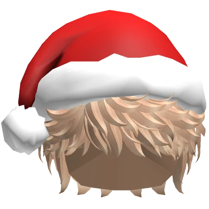 Fluffy Messy Hair w/ Santa Hat in Blonde