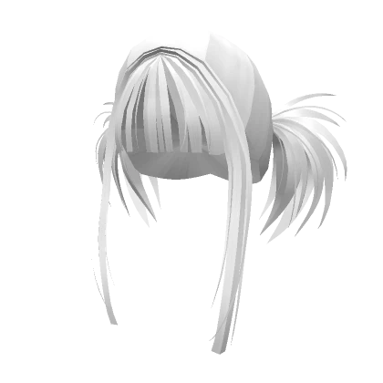 Spiky Punk Ponytails In White