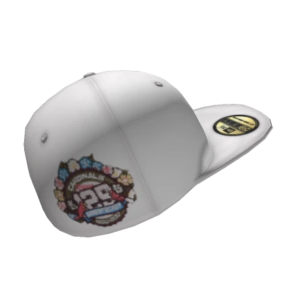 White Fitted Baseball Cap