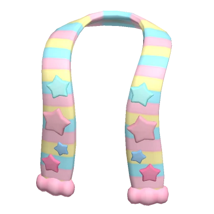 ♡ pastel kawaii stars fluffy scarf