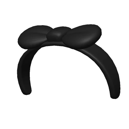 headband bow black