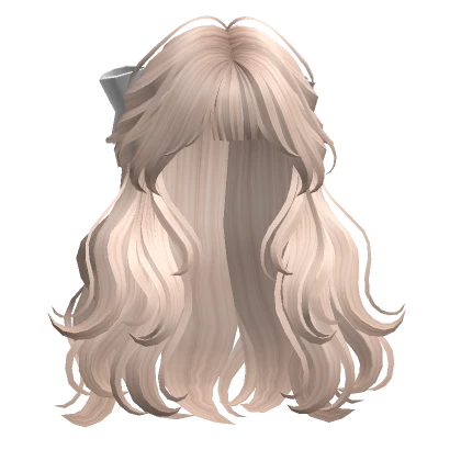 Half-up Hair w/ Ribbon(Platinum Blonde)