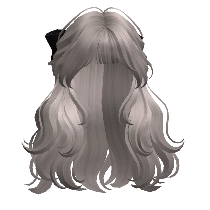 Half-up Hair w/ Ribbon(Ash)